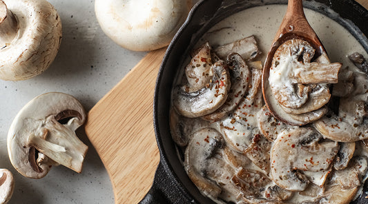 Creamed Portabella Mushrooms