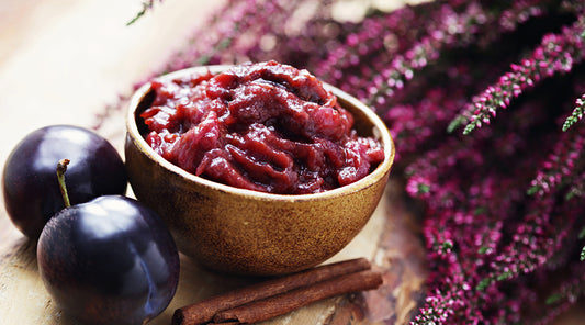 Rhubarb and Plum Harissa Chutney
