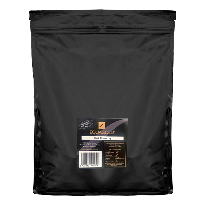 Equagold BLACK Dutch Cocoa Powder 1kg **BLACK COCOA**
