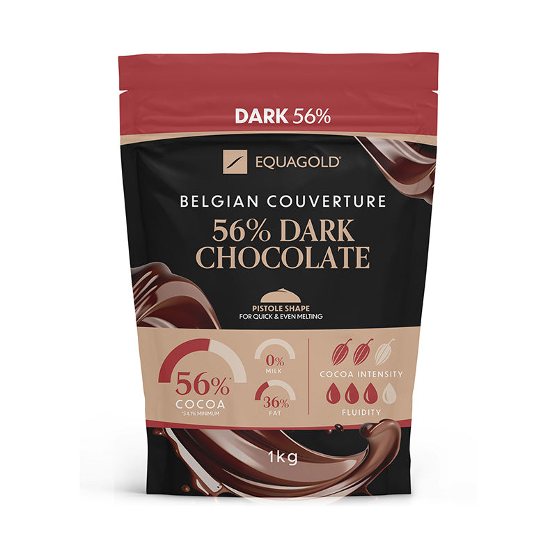 Equagold Belgian Couverture 56% Dark Chocolate 1kg