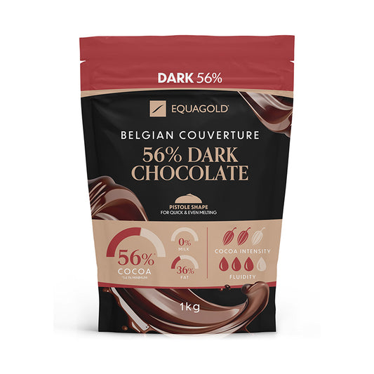 Equagold Belgian Couverture 56% Dark Chocolate 1kg
