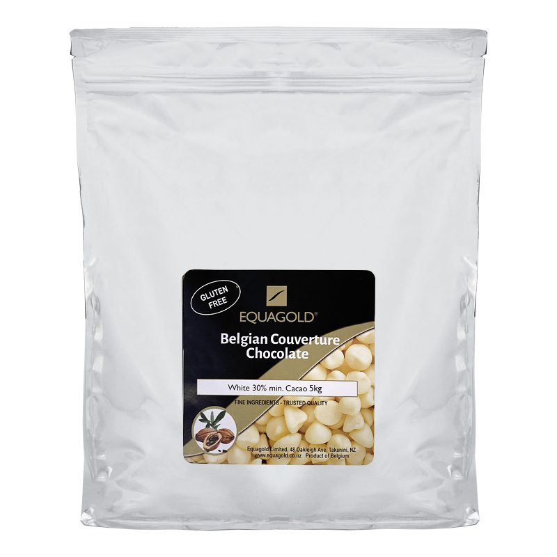 Equagold Belgian Couverture 30% White Chocolate 5kg