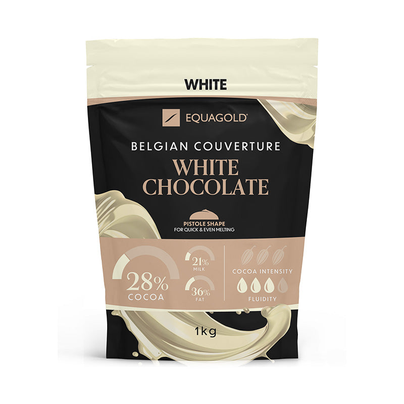 Equagold Belgian Couverture 30% White Chocolate 1kg