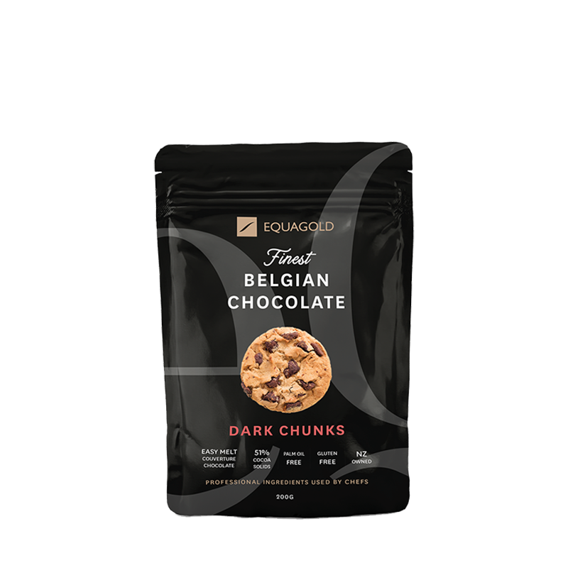 Equagold Finest Belgian Chocolate 51 Dark Chunks 200g EQUAGOLD